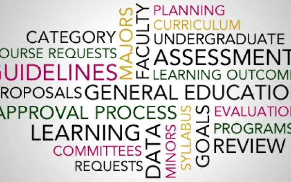 Collage of words that define the areas ASCCAS covers.