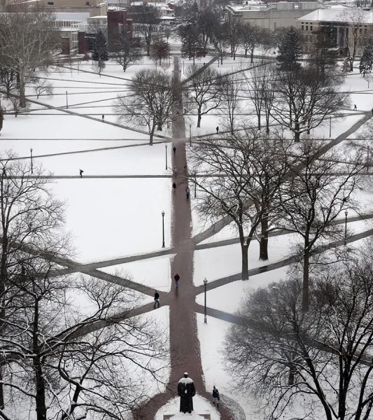 Ohio State Oval in Winter