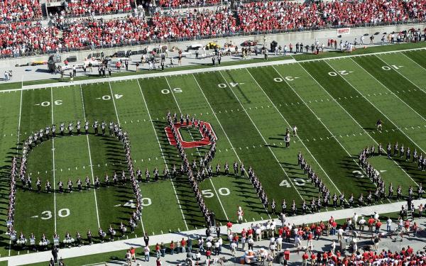 Ohio State Marching Band doing Script Ohio